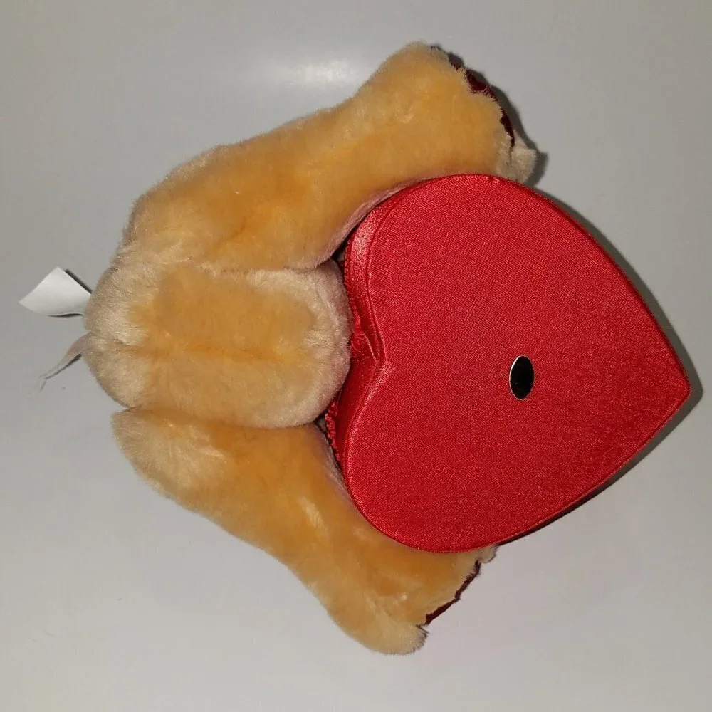 Dan Dee Valentine's Day Brown Teddy Bear Plush Red Heart Gift Box Stuffed Toy